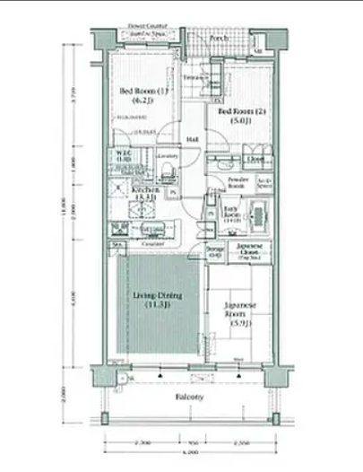 3LDK間取り図